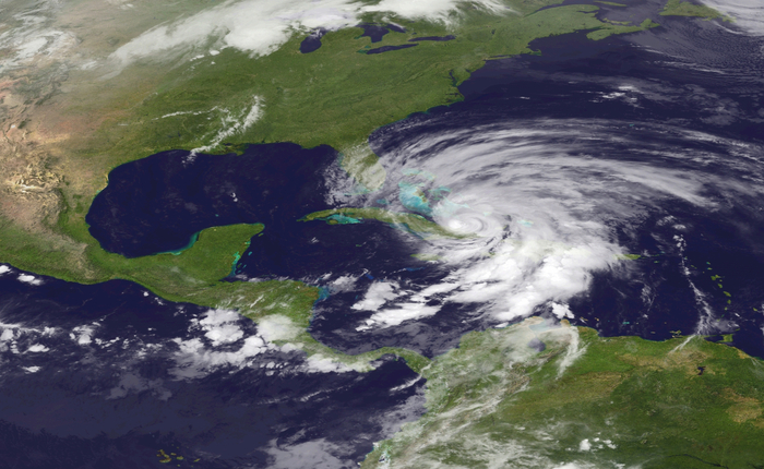 NOAA handout image of Hurricane Sandy