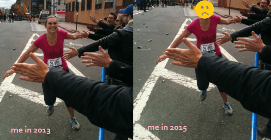 I don't have a photo from this segment, so here is a dramatic re-enactment based on my 2013 race photo.