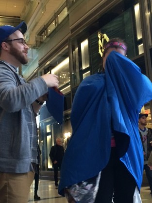 Me crying into my boyfriend's arms. Post-run Anne is a drama queen.